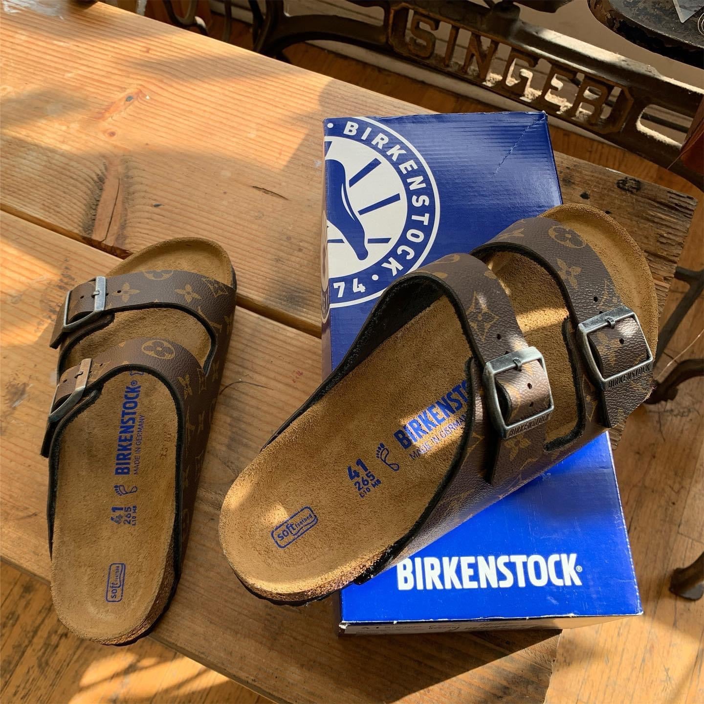 Birkenstock Louis Vuitton Brown